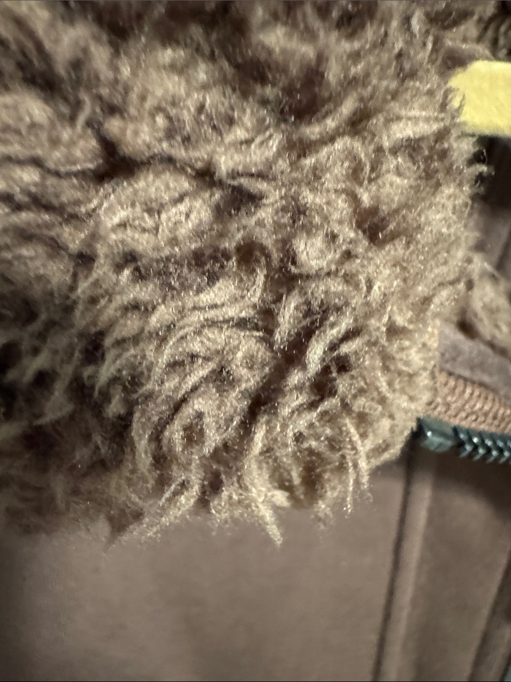Athleta Chocolate Brown Zip-Up Jacket with Sherpa Collar - Picture 3 of 9